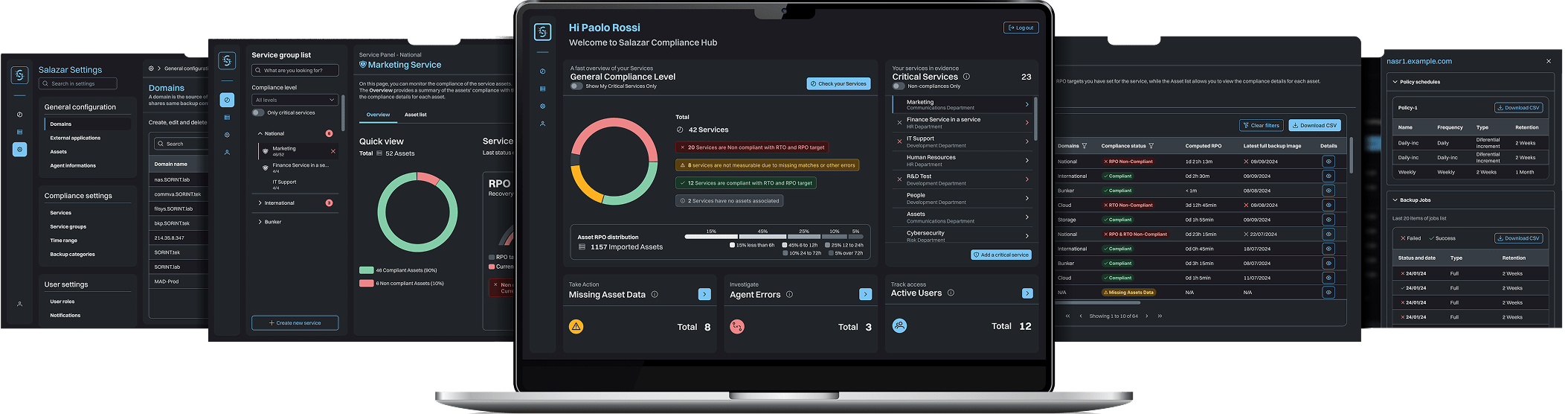 Some mocks of the Salazar app